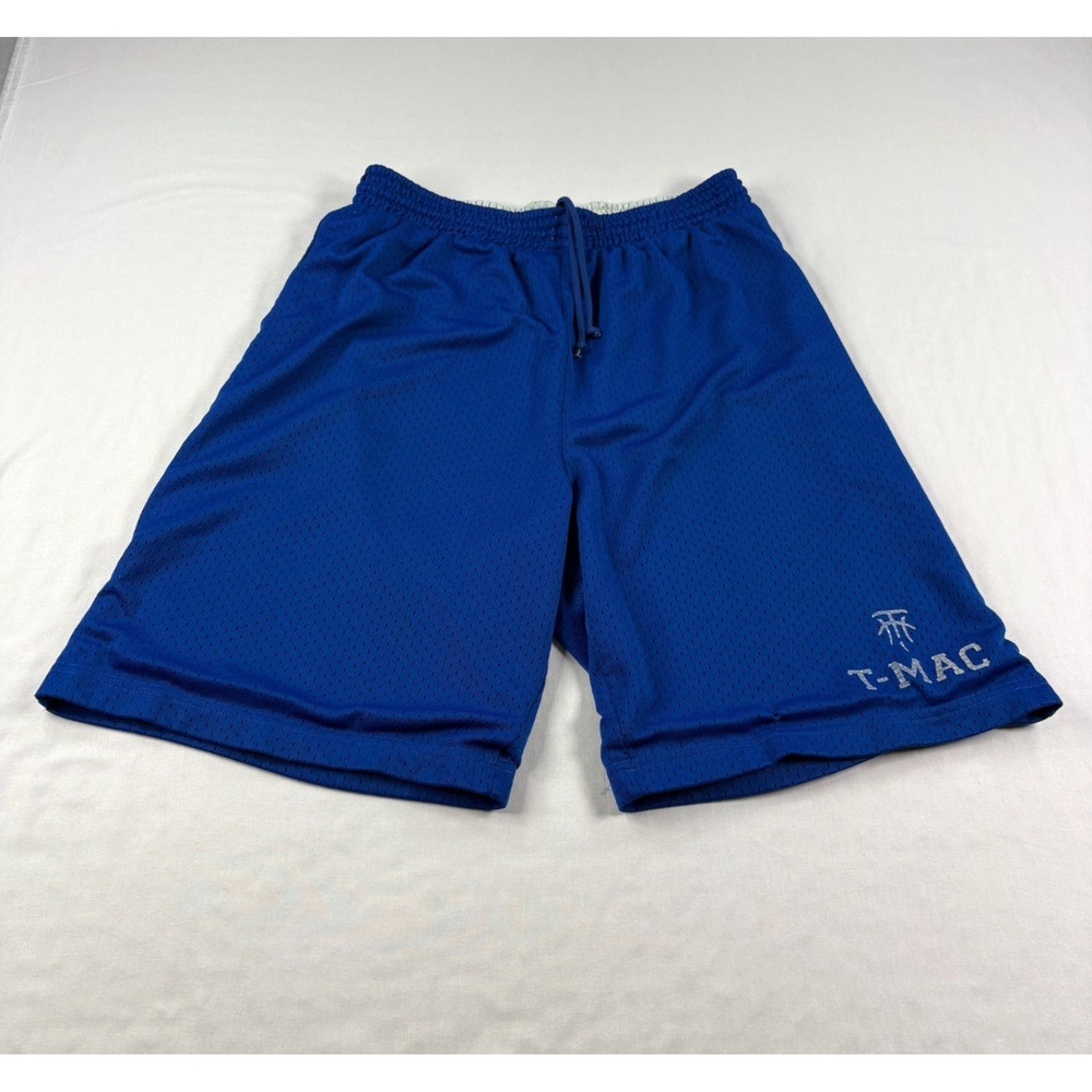 Vintage Y2K Adidas Shorts Mens M Blue Tracy Mcgrady Basketball Gym Athletic